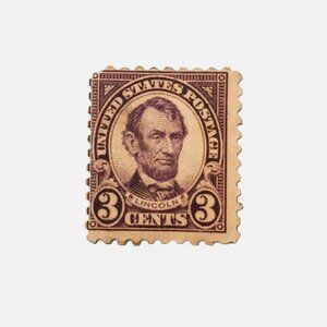 3c Abraham Lincoln 1924 Used Purple 3 cents stamp